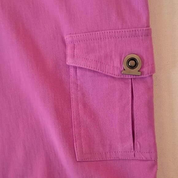Jamie Sadock Womens Skinnylicious Pull On Athletic Golf Capri Pants Lilac Size 8 - Picture 6 of 11
